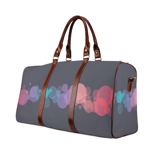 Colorful Bokeh Glitter Discs Waterproof Travel Bag/Large (Model 1639)