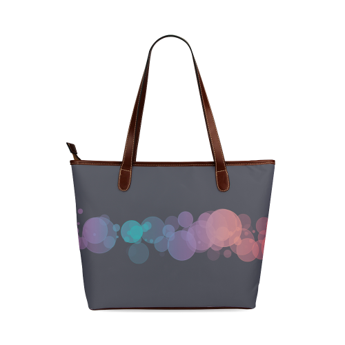 Colorful Bokeh Glitter Discs Shoulder Tote Bag (Model 1646)