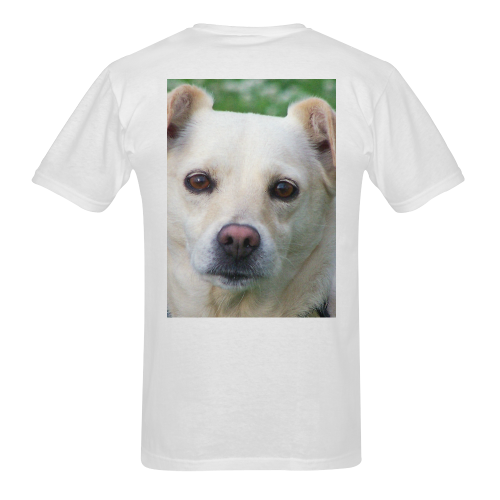 Dog face close-up Sunny Men's T- shirt (Model T06)