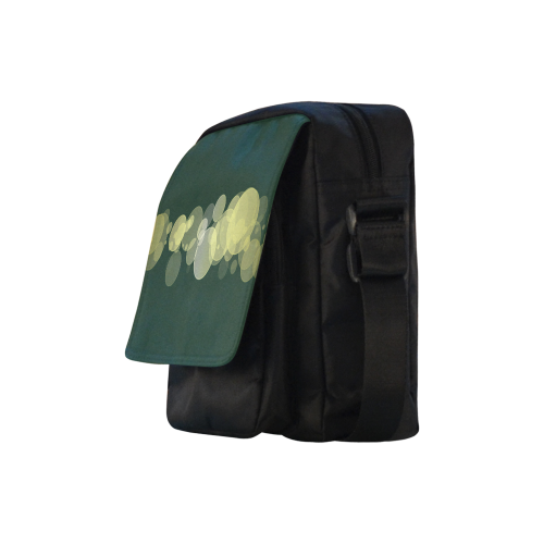 Green Bokeh Glitter Discs Crossbody Nylon Bags (Model 1633)