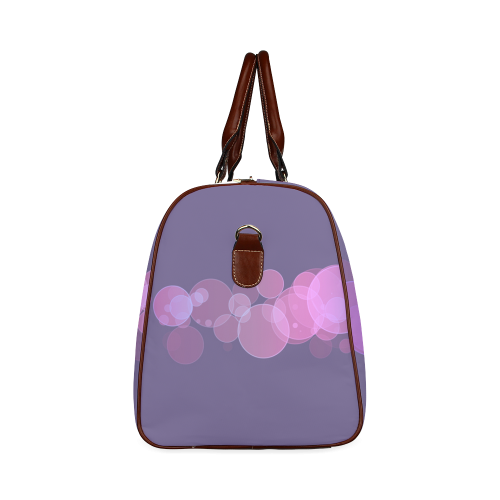 Pink Bokeh Glitter Discs Waterproof Travel Bag/Small (Model 1639)
