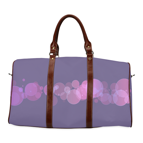 Pink Bokeh Glitter Discs Waterproof Travel Bag/Small (Model 1639)