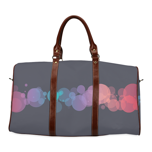 Colorful Bokeh Glitter Discs Waterproof Travel Bag/Large (Model 1639)