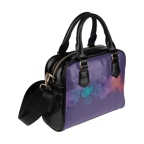 Colorful Bokeh Glitter Discs Shoulder Handbag (Model 1634)