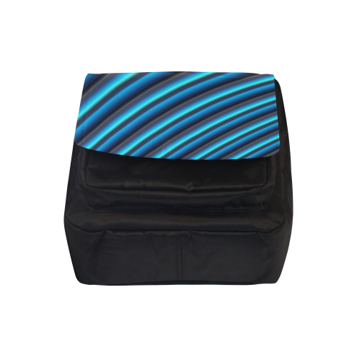 Glossy Blue Gradient Stripes Crossbody Nylon Bags (Model 1633)