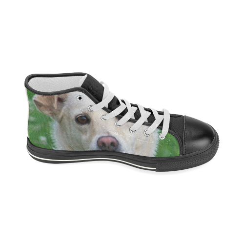 Dog face close-up Women's Classic High Top Canvas Shoes (Model 017)