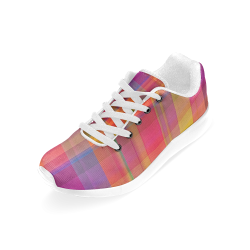 modern plaid, hot colors Women’s Running Shoes (Model 020)