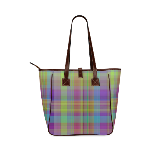 modern plaid, cool colors Classic Tote Bag (Model 1644)