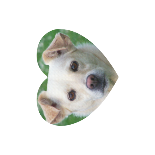 Dog face close-up Heart-shaped Mousepad