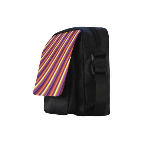 Glossy Colorful Gradient Stripes Crossbody Nylon Bags (Model 1633)