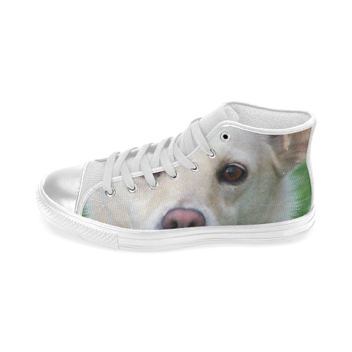 Dog face close-up Women's Classic High Top Canvas Shoes (Model 017)