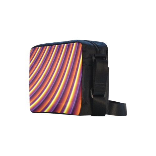 Glossy Colorful Gradient Stripes Classic Cross-body Nylon Bags (Model 1632)