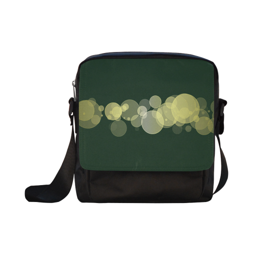 Green Bokeh Glitter Discs Crossbody Nylon Bags (Model 1633)