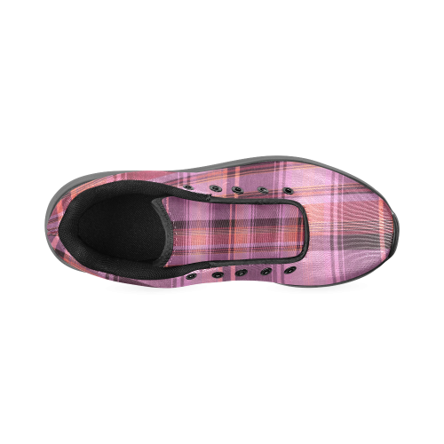 PINK PLAID Men’s Running Shoes (Model 020)