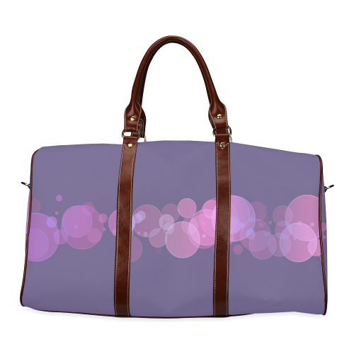 Pink Bokeh Glitter Discs Waterproof Travel Bag/Large (Model 1639)