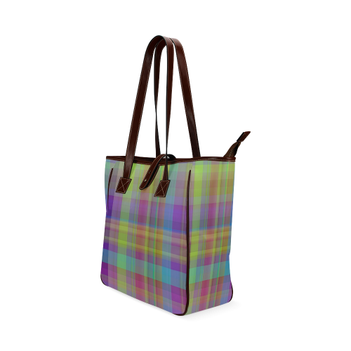 modern plaid, cool colors Classic Tote Bag (Model 1644)