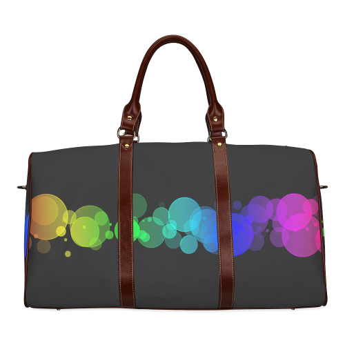 Rainbow Bokeh Glitter Discs Waterproof Travel Bag/Large (Model 1639)
