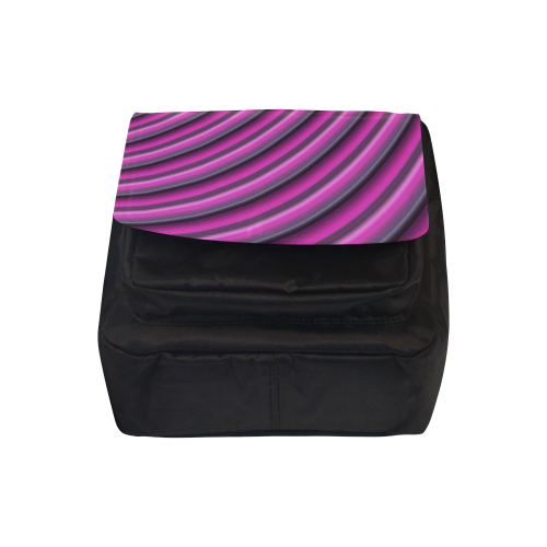 Glossy Pink Gradient Stripes Crossbody Nylon Bags (Model 1633)