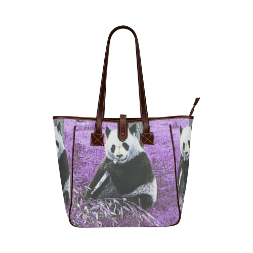 funky lilac panda Classic Tote Bag (Model 1644)