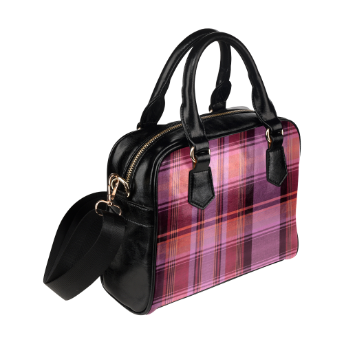 PINK PLAID Shoulder Handbag (Model 1634)