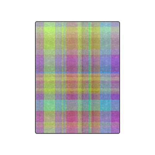 modern plaid, cool colors Blanket 50"x60"