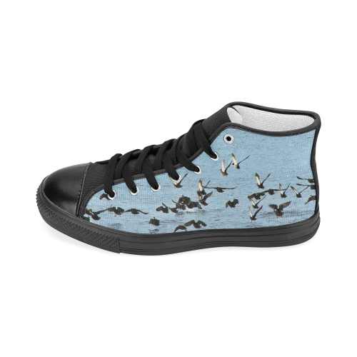 Flock Off Women's Classic High Top Canvas Shoes (Model 017)