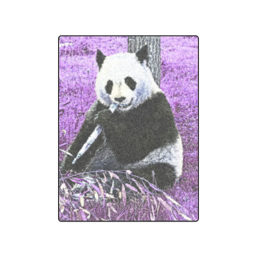 funky lilac panda Blanket 50"x60"