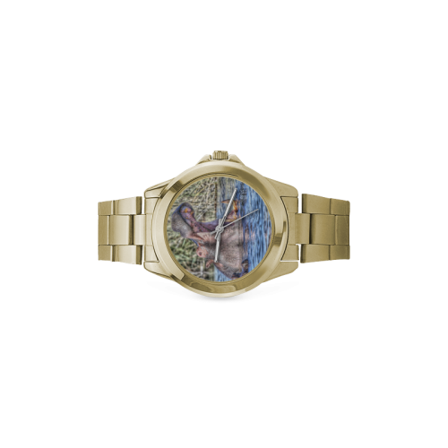 painted hippo Custom Gilt Watch(Model 101)