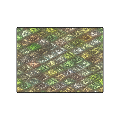 rhombus, diamond patterned green Blanket 50"x60"