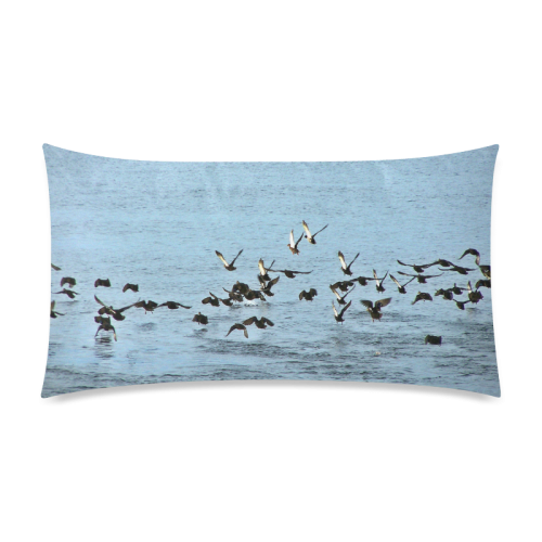 Flock Off Rectangle Pillow Case 20"x36"(Twin Sides)
