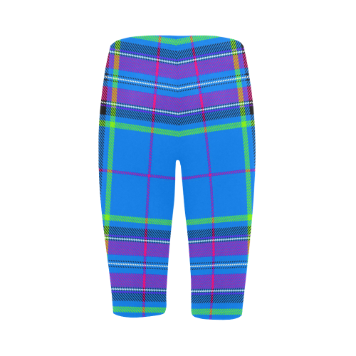 TARTAN-BLUE Hestia Cropped Leggings (Model L03)