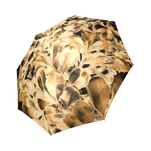 Foliage #2 Gold - Jera Nour Foldable Umbrella (Model U01)