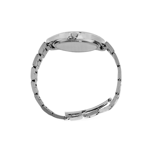 rhombus, diamond patterned green Men's Stainless Steel Analog Watch(Model 108)