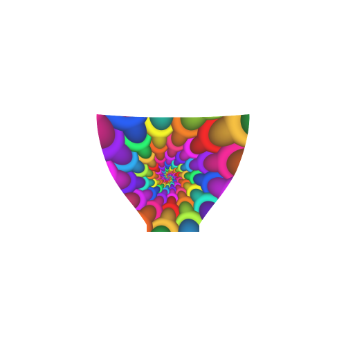 Psychedelic Rainbow Spiral Custom Bikini Swimsuit