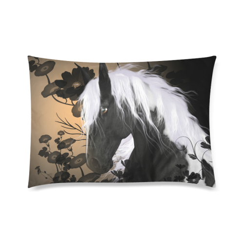 Wonderful horse Custom Zippered Pillow Case 20"x30"(Twin Sides)
