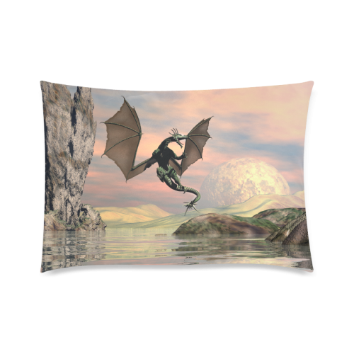 The dragon Custom Zippered Pillow Case 20"x30"(Twin Sides)