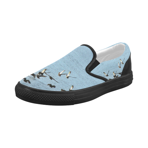 Flock Off Women's Slip-on Canvas Shoes (Model 019)