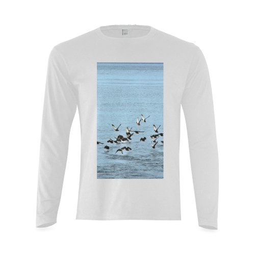 Flock Off Sunny Men's T-shirt (long-sleeve) (Model T08)