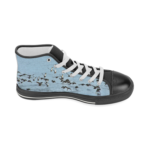 Flock Off Women's Classic High Top Canvas Shoes (Model 017)