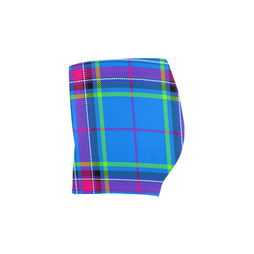 TARTAN-BLUE Briseis Skinny Shorts (Model L04)