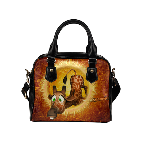 Funny giraffe Shoulder Handbag (Model 1634)