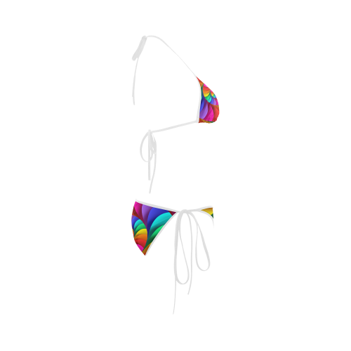 Psychedelic Rainbow Spiral Custom Bikini Swimsuit