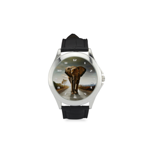 The Elephant Women's Classic Leather Strap Watch(Model 203)