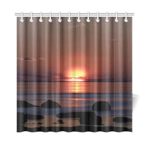 Shockwave Sunset Shower Curtain 72"x72"