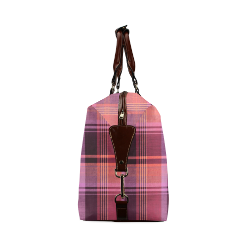 PINK PLAID Classic Travel Bag (Model 1643)