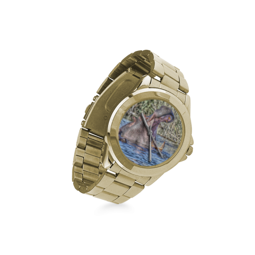 painted hippo Custom Gilt Watch(Model 101)