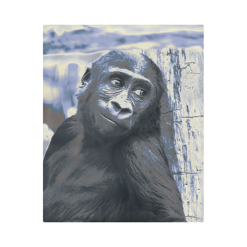 smiling gorilla baby blue Duvet Cover 86"x70" ( All-over-print)