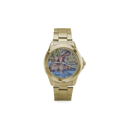 painted hippo Custom Gilt Watch(Model 101)