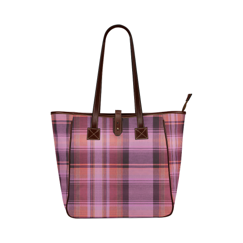 PINK PLAID Classic Tote Bag (Model 1644)