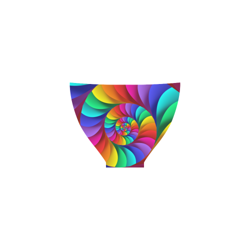 Psychedelic Rainbow Spiral Custom Bikini Swimsuit